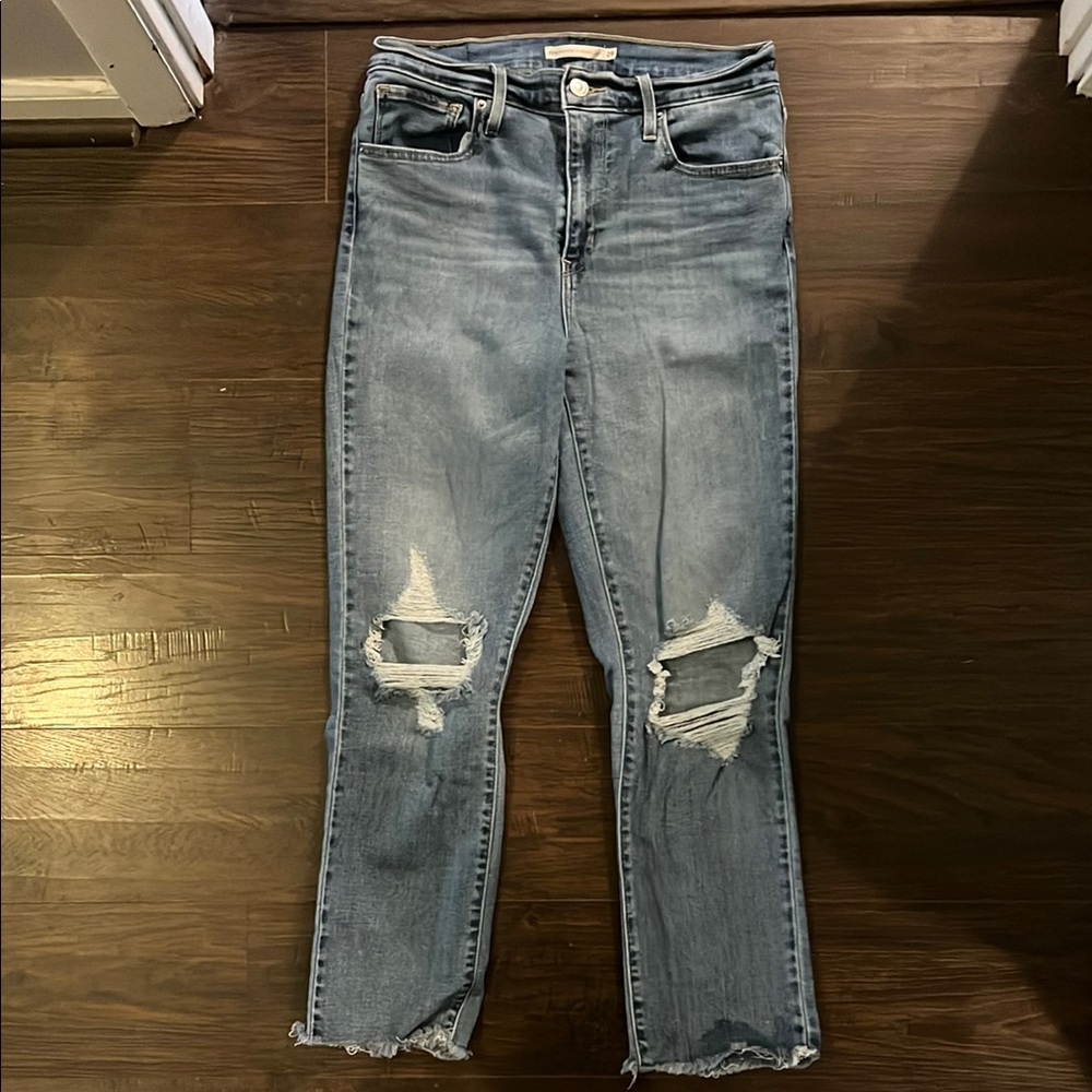 Levi’s High Rise Straight Crop Jeans
